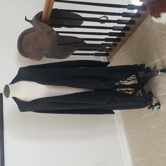 Willi Smith medium charcoal cardigan wrap - Picture 1 of 6